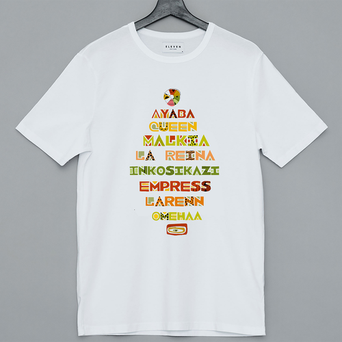 African Diaspora "QUEEN" Dialect T-Shirt Design Design by Company Of Heaven