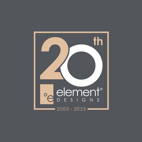 Custom High-end Modern Furniture Manufacturer's 20th Anniversary Logo Design réalisé par perféctroll