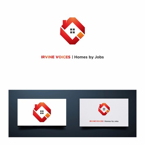 Irvine Voices - Homes for Jobs Logo Design by SGrph