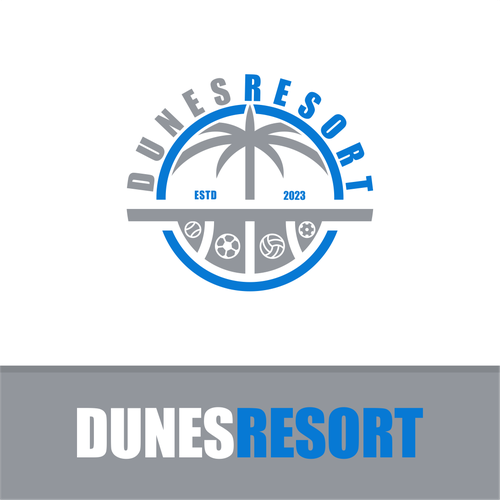 DUNESRESORT Basketball court logo. Design by via_oktav