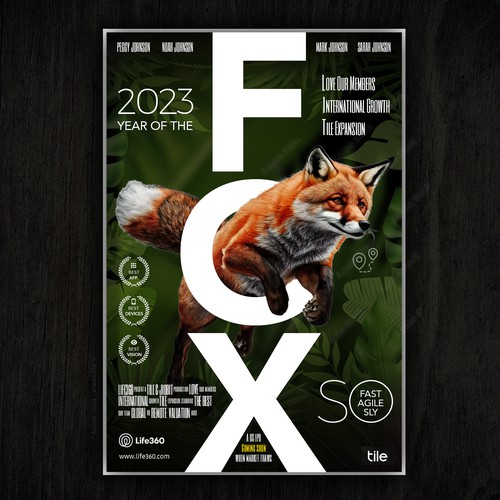 Life360 2023 Year of the Fox Poster Design by KashiArts