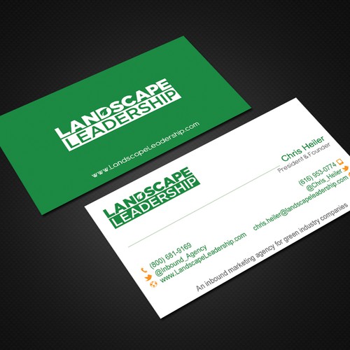 New BUSINESS CARD needed for Landscape Leadership--an inbound marketing agency Réalisé par Nell.