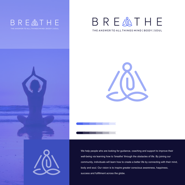 Design by b7a titled "human yoga monoline on triangle"