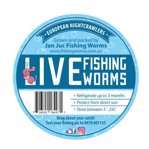 Jan Juc Fishing Worms - Nightcrawler Fishing Worm Starter Pack