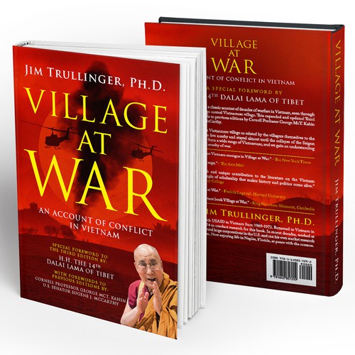 Cover for Third Edition of Classic Work on the Vietnam War. Special Foreword by H.H. the Dalai Lama. Design réalisé par Sam Art Studio