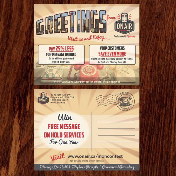 Retro postcard design