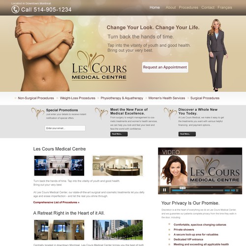 Les Cours Medical Centre needs a new website design Design por Responsivity