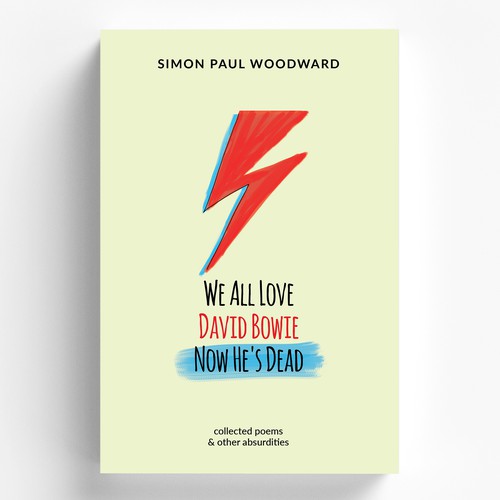 Bowie themed cover for an irreverent poetry collection Design by elQue.design