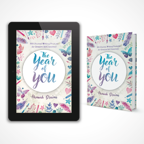 Design a book cover for a book of 365 journaling prompts Design by Rocío Martín Osuna