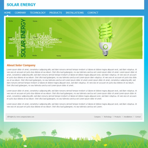 1-3 Page Website Template Design von DotDesign.in