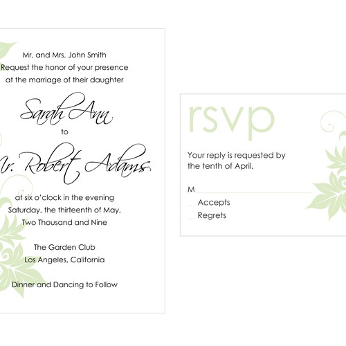 Letterpress Wedding Invitations Design por merileeloo