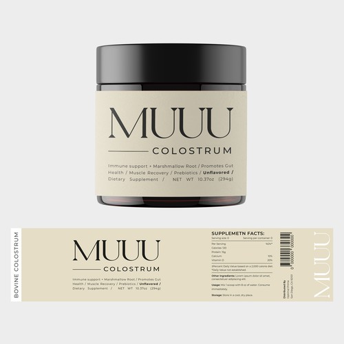 Design an aesthetic label for our Colostrum Product Design von emmafoo