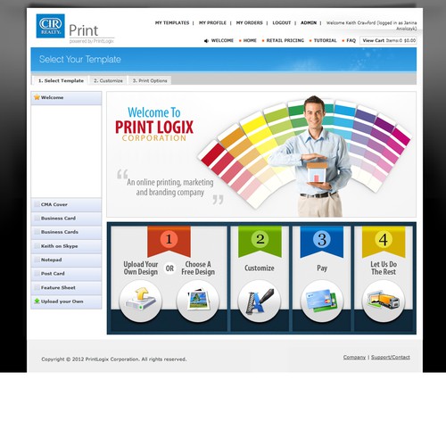 Help PrintLogix Corporation design our Welcome page! Réalisé par VijayaDesign