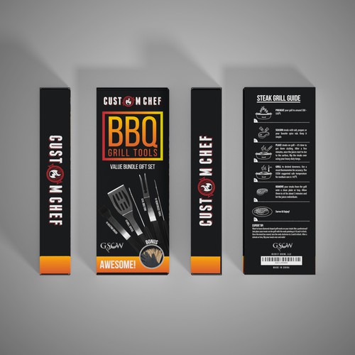 Custom BBQ Grill Tools Package - New Brand. Your help needed! Design réalisé par FAREL_14