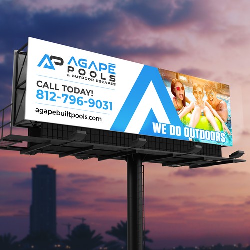 POOL AND OUTDOOR LIVING BILLBOARD DESIGN Design by SoftSkills