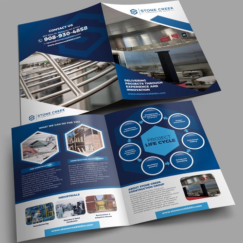 Brochure for Construction Company Design by Dzhafir