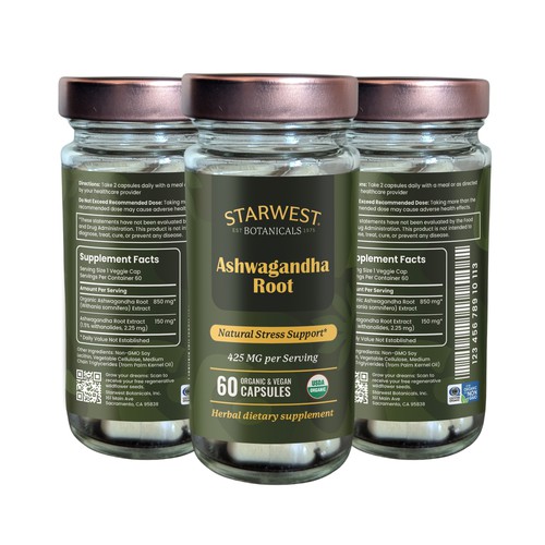 Organic Herb Capsule Label Design Design by Designlifelk