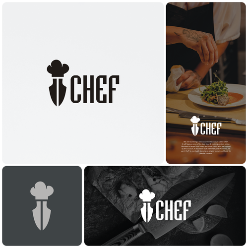 "CHEF": Food & Cooking Social Media Logo Design by boelat