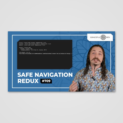 Video (YouTube etc.) Thumbnail Template for Software Development Screencast Episodes Design by Why Design