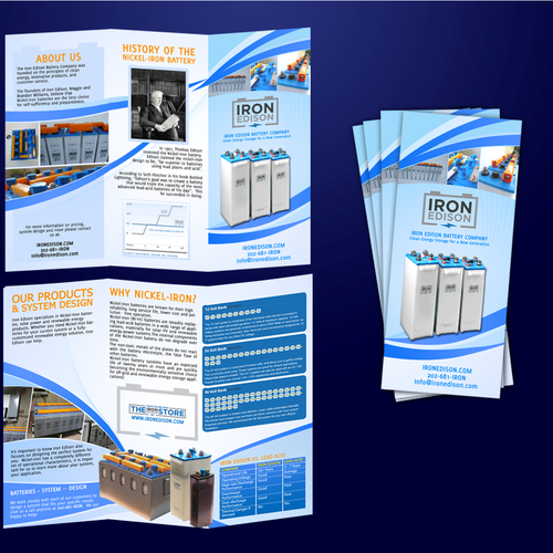 A Tri-Fold Brochure project for a solar / battery company Design by yummy