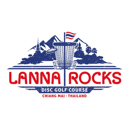 Logo Design for the gorgeous - Lanna Rocks Disc Golf Course - in Chiang Mai Thailand Design by BOLT DESIGN