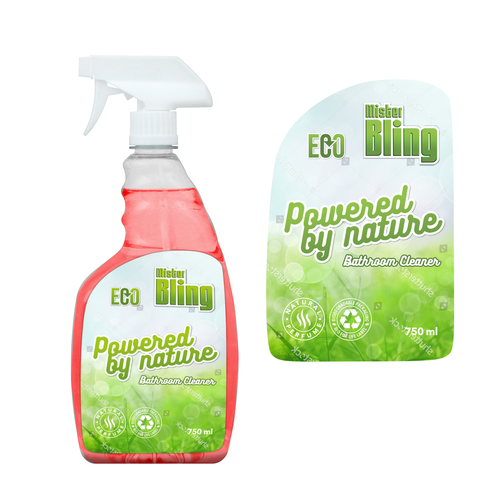 Natural, Bio, Eco Bathroom Cleaner label Design by Kat.Fil