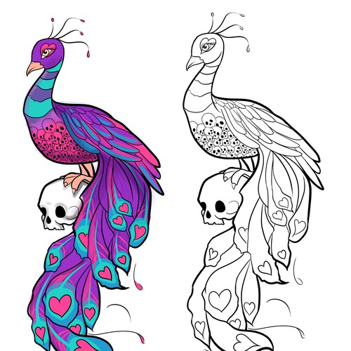 A Peacock As Tattoo On My Arm Other Art Or Illustration Contest 99designs