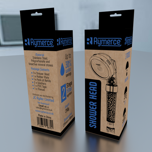 Shower Head Box Design Product packaging contest