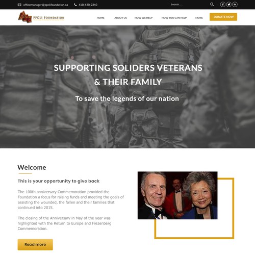 PPCLI Foundation website Design by WebFlux Solution