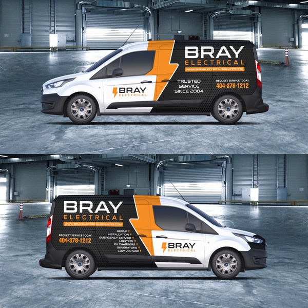 Design by Djiwangga titled "BRAY ELECTRICAL - WRAP DESIGN"