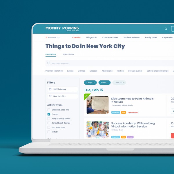 Design by Ivan Fresh titled "Web page design concept for events site"