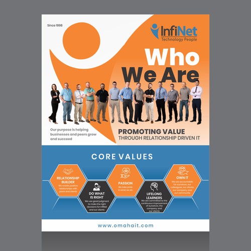 Tech Company "About Us" Flyer Design by Dzine Solution