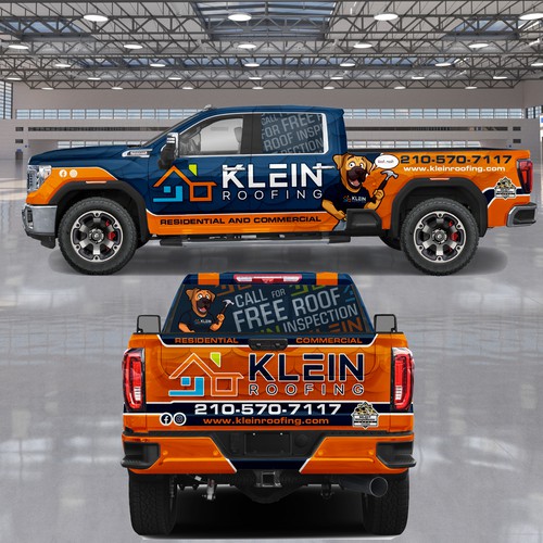Design a vehicle wrap for a Roofing company! Design by J.Chaushev