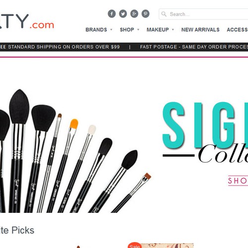 Create a banner for a product collection for the homepage Design by Y_Y