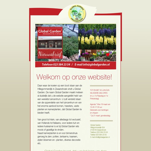 Global Garden newsletter redesign Design by graphixeu