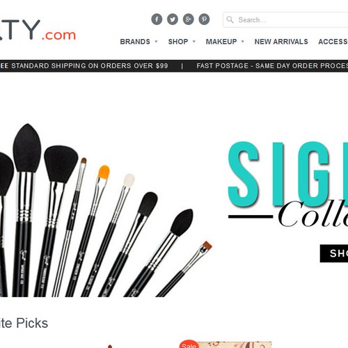 Create a banner for a product collection for the homepage Design by Y_Y