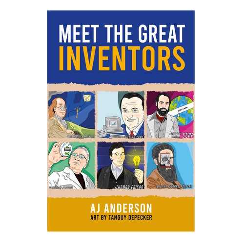 Young Adults Book Cover "Meet The Great Inventors" Design by Cover_Design_Expert