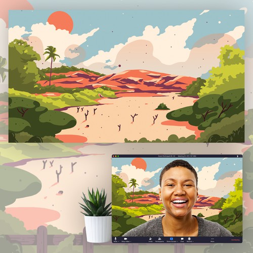 Community Contest | Illustrate your happy place as a virtual background (multiple winners!) Design by Arcane. Lab