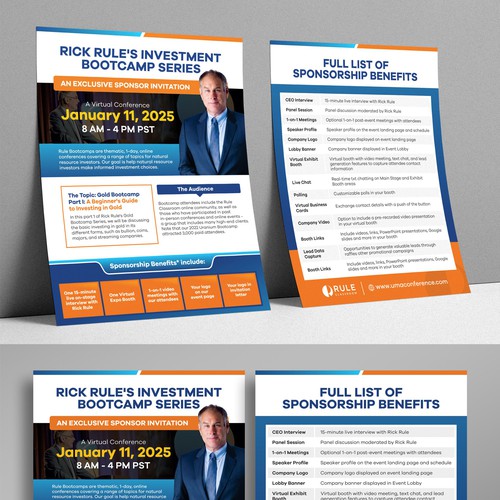 Design an attractive 2-page event sponsorship invitation flyer Design by Dzhafir