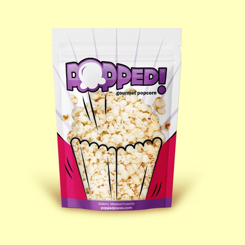 Lets make a POPPIN' popcorn bag design! Design by • ArsyaCreativisia •