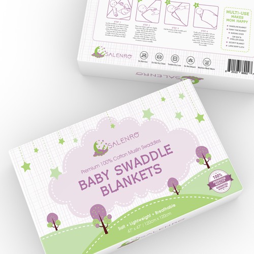 Baby Swaddle Blanket Box Product packaging contest