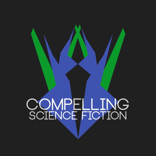 Create an inspiring science fiction magazine logo for Compelling