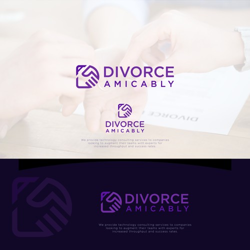 Logo for a new, healthy way for reasonable people to divorce Design by Megades!gn