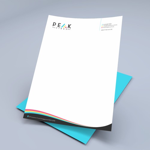 Creative, slick, professional Stationary for New Brand - Peak Fibre - Design by Xclusive16