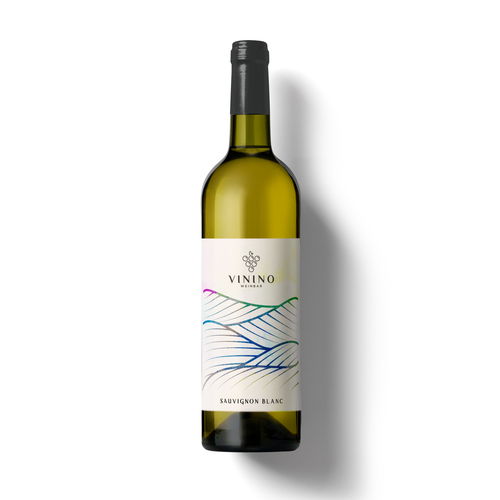 Modern label design for a house wine in a wine bar called VININO Design by halesen