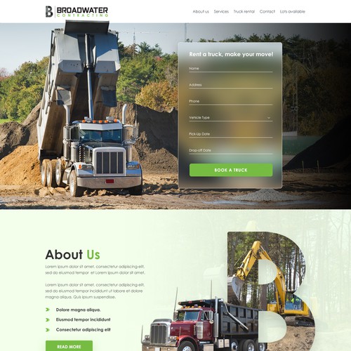 Trucking redesign of website Design by MercClass