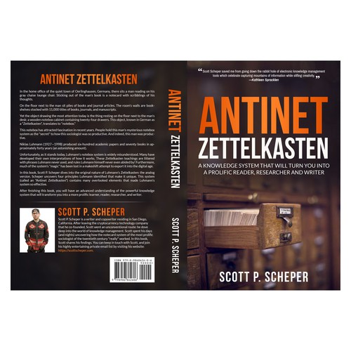 Design the Highly Anticipated Book about Analog Notetaking: "Antinet Zettelkasten" Design von TopHills