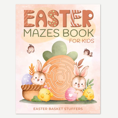 Book Cover For Easter Activity Book for Kids (Buchcover für Ostern) Design by tata visual