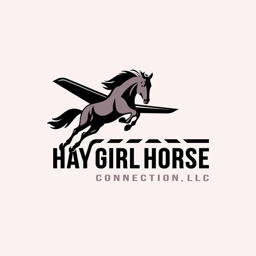 High flying horse showing athleticism - Go GET THEM ATTITUDE to sell Hay on website Design by ✅Estween™