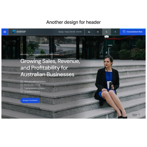 Create an engaging website for a world leading sales consulting company Réalisé par Degie Tatanusa